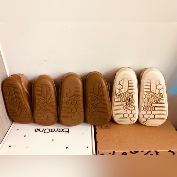 Bundle of Extra One  Brown and Silver Kids Shoes. Size 20, 21, 22. - Picture 3 of 5